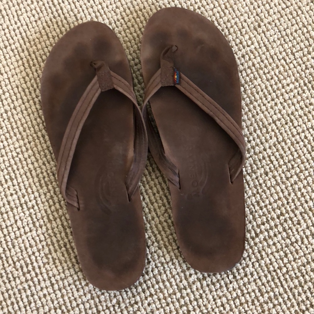 Women’s rainbow flip flops